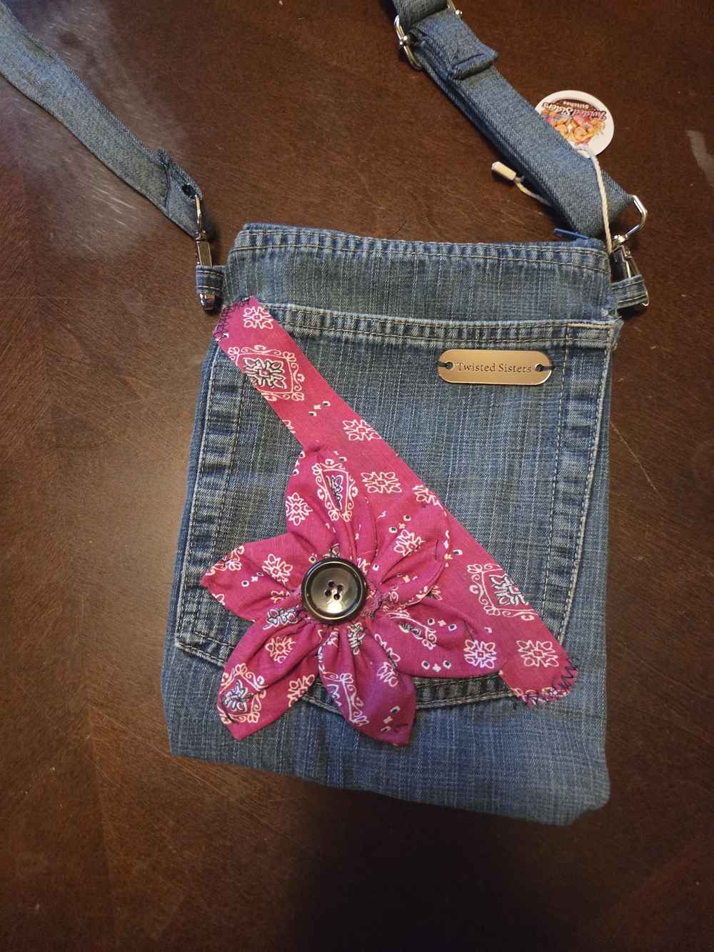 UPCYCLED DENIM CROSSBODY BAG